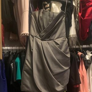 Vera Wang Strapless Charcoal Dress